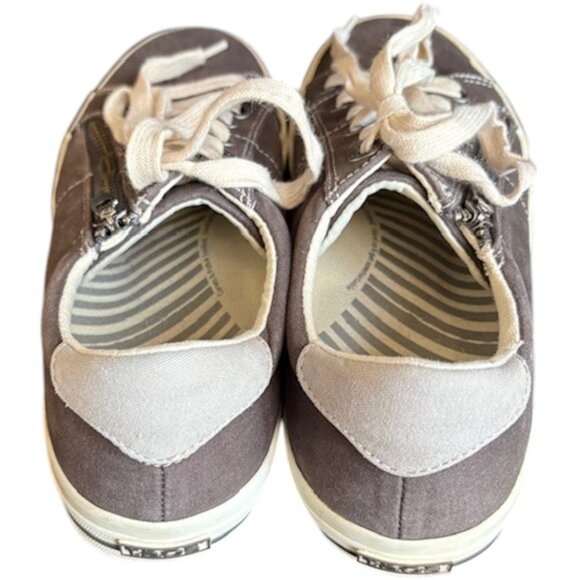 Taos Z Soul Zippered Lace Up Sneakers -Brown/Gray - 8 - Picture 7 of 13